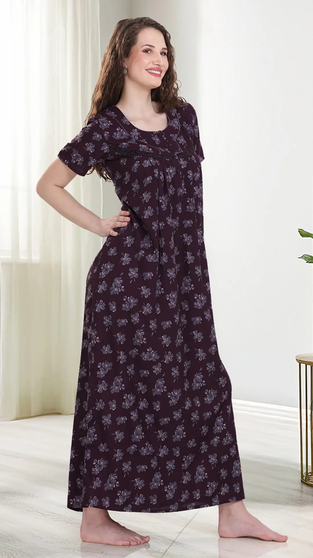 Sukanya Womens Printed Maternity Feeding Nighty
