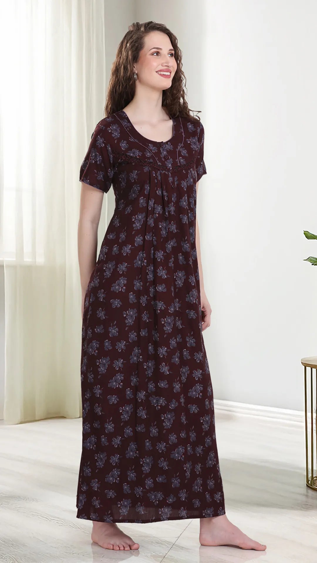 Sukanya Womens Printed Maternity Feeding Nighty