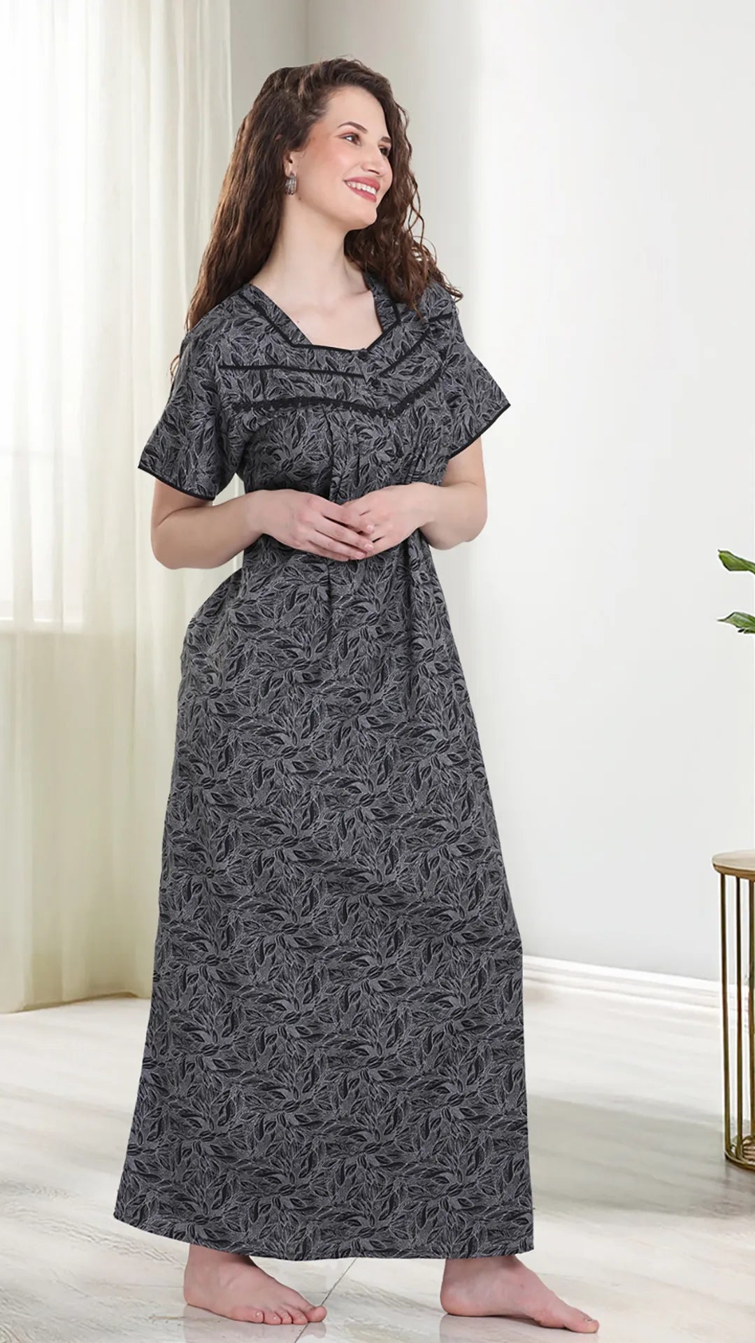 Sukanya Womens Printed Maternity Feeding Nighty
