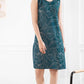 Sukanya  Women's Printed Lounge Wear Gown - Green, Regular Fit, Ideal for Women's, Sinker Fabric, Half Sleeves, Round Neck