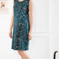 Sukanya  Women's Printed Lounge Wear Gown - Green, Regular Fit, Ideal for Women's, Sinker Fabric, Half Sleeves, Round Neck