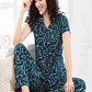 Peacock Printed Half Sleeves Round Neck