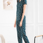 Peacock Printed Half Sleeves Round Neck