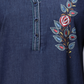 Sukanya Comfortable Women's Full Length Cotton Blend Half Sleeves Nighty, Denim, Soft and Elegant Print Sleepwear