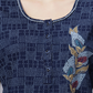 Sukanya Comfortable Women's Full Length Cotton Blend Half Sleeves Nighty, Blue, Soft and Elegant Print Sleepwear