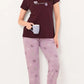 Brawon Printed Half Sleeves Round Neck