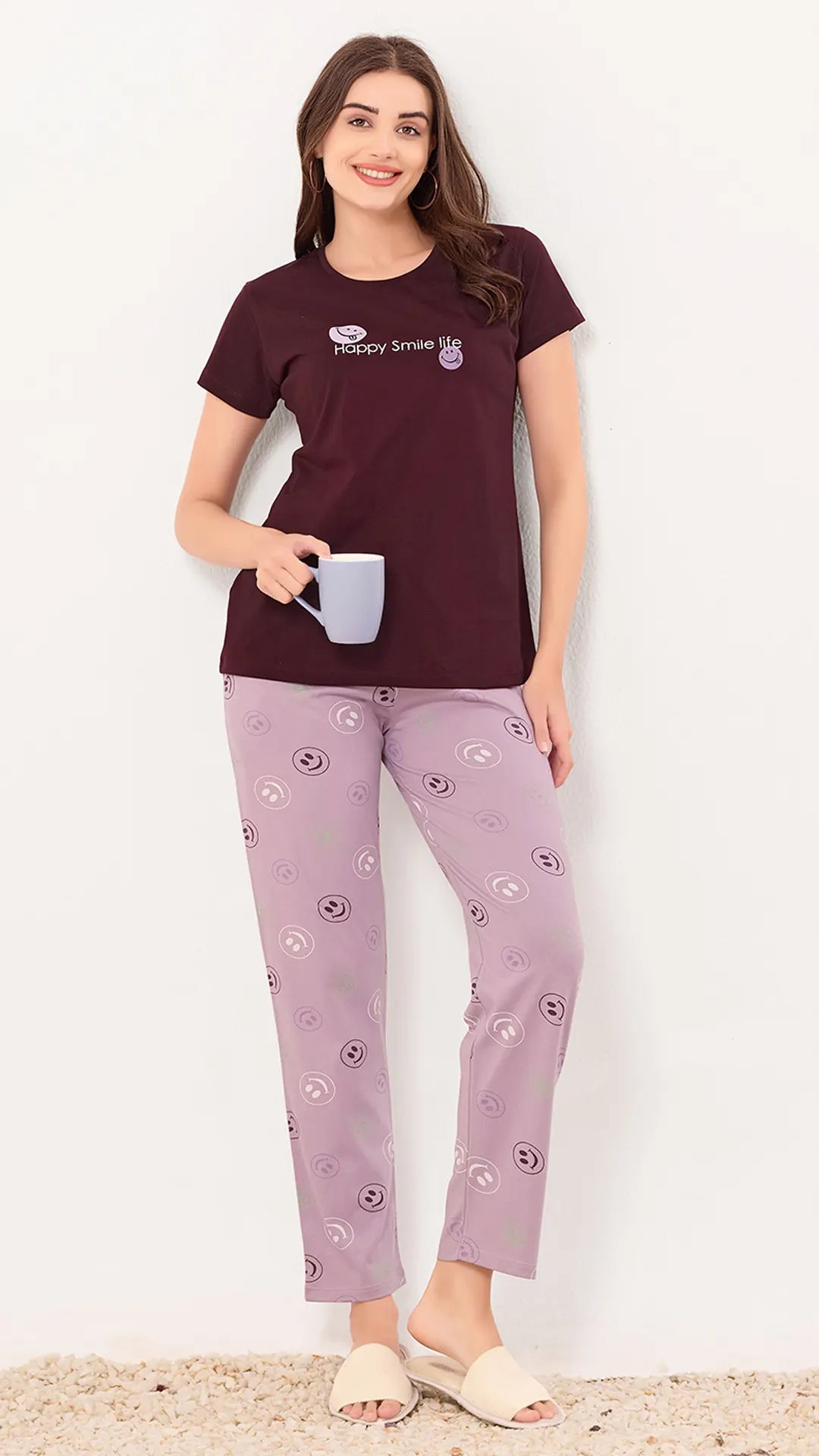 Brawon Printed Half Sleeves Round Neck