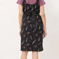 Black Printed Half Sleeves Round Neck