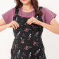Black Printed Half Sleeves Round Neck
