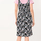 Black Printed Half Sleeves Round Neck