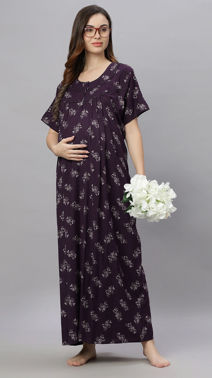 Sukanya Womens Printed Maternity Feeding Nighty