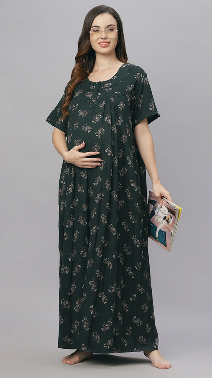 Sukanya Womens Printed Maternity Feeding Nighty