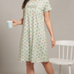 Sukanya  Women's Printed Sinker Capri Set | Regular Fit Loungewear | Ideal for Women | Lounge Wear Nightdress Capri Set Sleepwear | Navy Printed Half Sleeves Round Neck