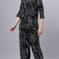 Sukanya Comfortable Women's Cotton Blend Half Sleeves Night Suit -  Black, Soft and Elegant Print Sleepwear