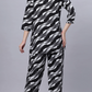 Sukanya Comfortable Women's Cotton Blend Half Sleeves Night Suit - Black & Navy Blue, Soft and Elegant Print Sleepwear