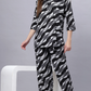 Sukanya Comfortable Women's Cotton Blend Half Sleeves Night Suit - Black & Navy Blue, Soft and Elegant Print Sleepwear