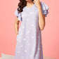 Sukanya  Women's Printed Lounge Wear Gown - Green, Regular Fit, Ideal for Women's, Sinker Fabric, Half Sleeves, Round Neck