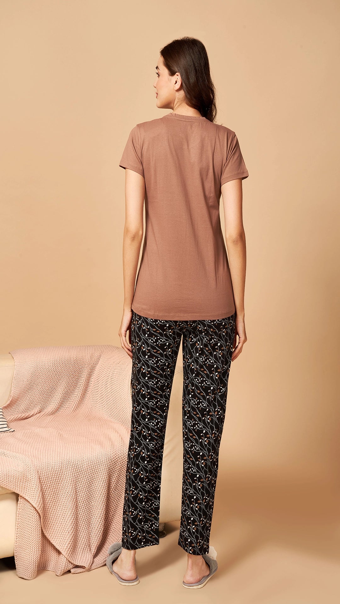 Sukanya  Women's Printed Sinker Nightsuit Set , Regular Fit Loungewear , Ideal for Women , Lounge Wear Nightdress Pyjama Set Sleepwear , Skin Printed Half Sleeves Round Neck.