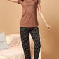Sukanya  Women's Printed Sinker Nightsuit Set , Regular Fit Loungewear , Ideal for Women , Lounge Wear Nightdress Pyjama Set Sleepwear , Skin Printed Half Sleeves Round Neck.