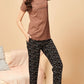 Sukanya  Women's Printed Sinker Nightsuit Set , Regular Fit Loungewear , Ideal for Women , Lounge Wear Nightdress Pyjama Set Sleepwear , Skin Printed Half Sleeves Round Neck.